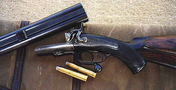 Alex Henry Double Express Rifle with Cartridges